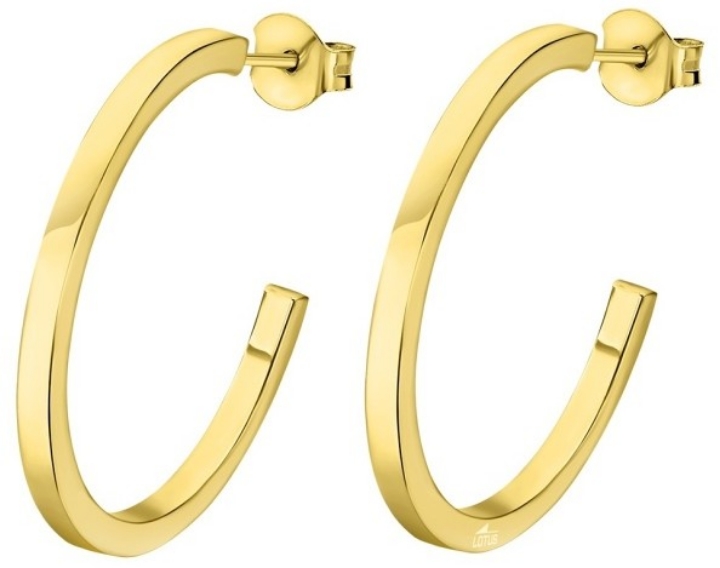 LOTUS SILVER kolczyki HOOPS