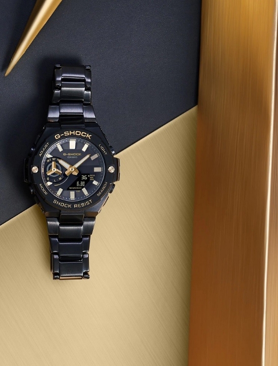 Casio G-Shock G-Steel Black x Gold Series