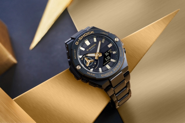 Casio G-Shock G-Steel Black x Gold Series