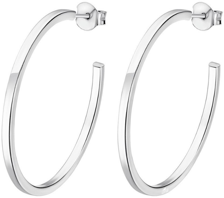 LOTUS SILVER kolczyki HOOPS