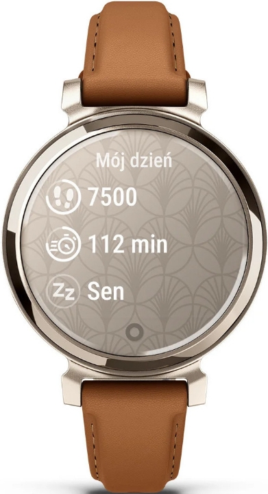 Obrazek Garmin Lily 2 Classic Cream Gold ze skórzanym paskem w kolorze Tan