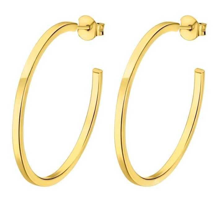 LOTUS SILVER kolczyki HOOPS