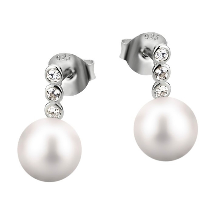 LOTUS SILVER kolczyki PEARLS