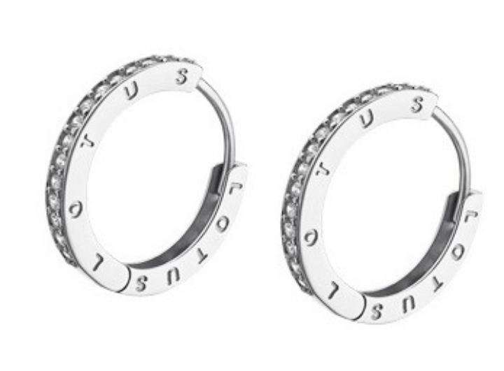 LOTUS SILVER kolczyki HOOPS