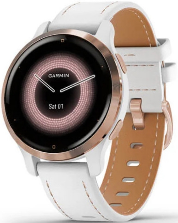 Obrazek Garmin Venu 2S GPS, Wifi, Rose Gold + White, Leather