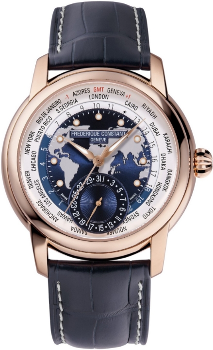 Obrazek FREDERIQUE CONSTANT Classics Worldtimer Manufacture 18k