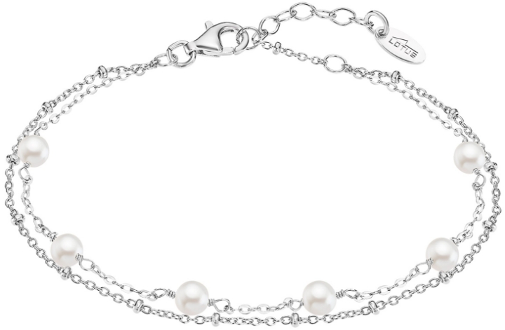 LOTUS SILVER bransoleta PEARLS