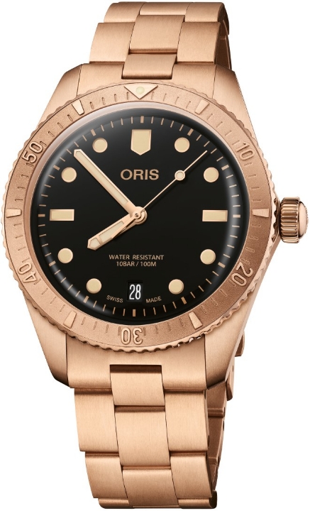 Obrazek Oris Divers Sixty-Five Cotton Candy Sepia