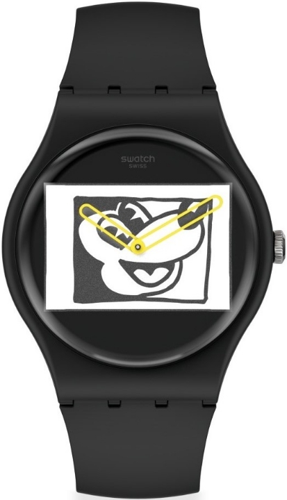 Swatch Mickey Blanc Sur Noir