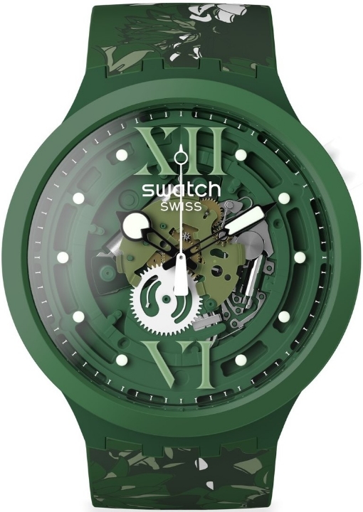 Obrazek SWATCH CAMOFLOWER GREEN