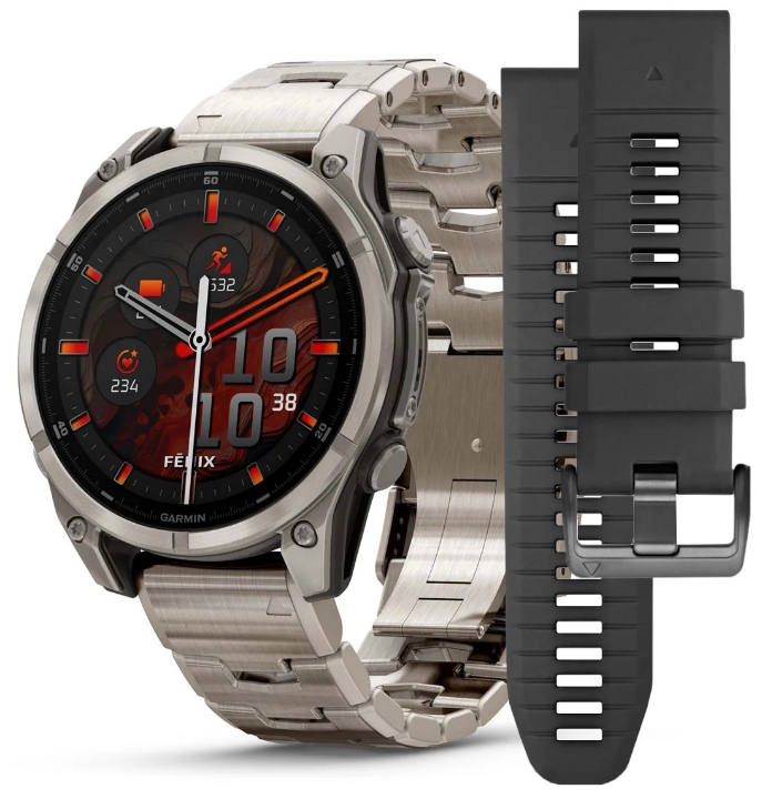 Obrazek Garmin Fenix 8 47 mm, AMOLED Sapphire, Tytan