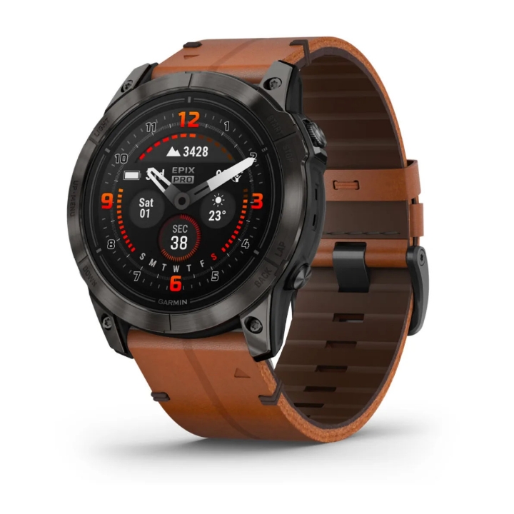 Obrazek Garmin Epix Pro 2 gen. - Sapphire Edition 51 mm Tytan DLC Chestnut