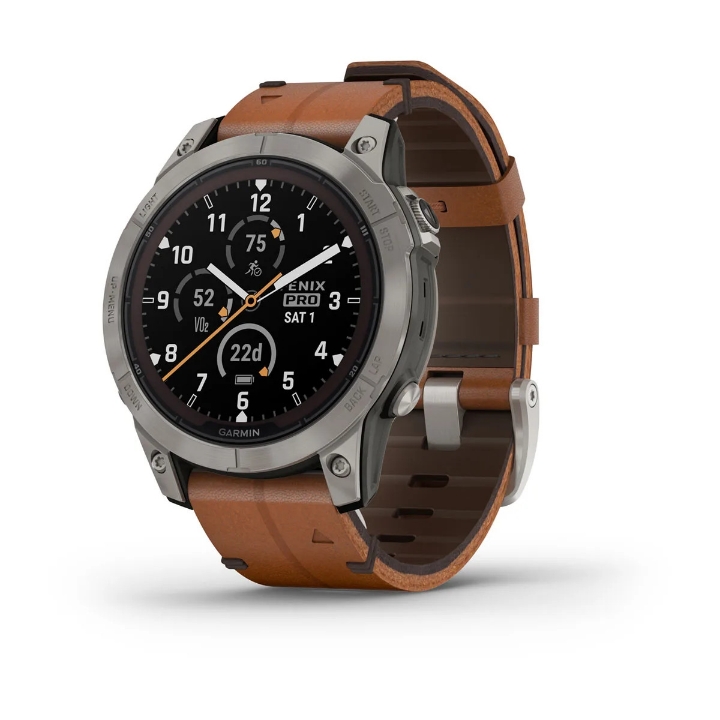 Obrazek Garmin Fenix 7 Pro Sapphire Solar 47 mm Titanium Chestnut