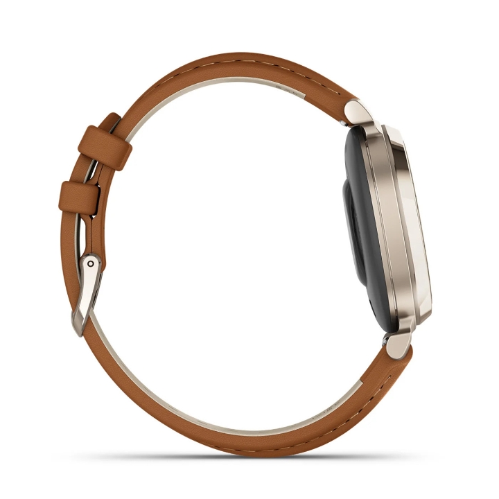 Obrazek Garmin Lily 2 Classic Cream Gold ze skórzanym paskem w kolorze Tan