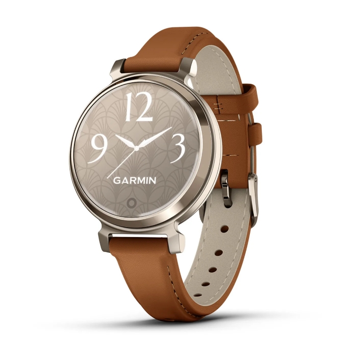 Obrazek Garmin Lily 2 Classic Cream Gold ze skórzanym paskem w kolorze Tan