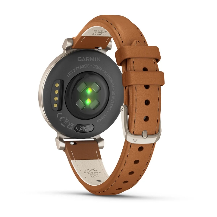 Obrazek Garmin Lily 2 Classic Cream Gold ze skórzanym paskem w kolorze Tan