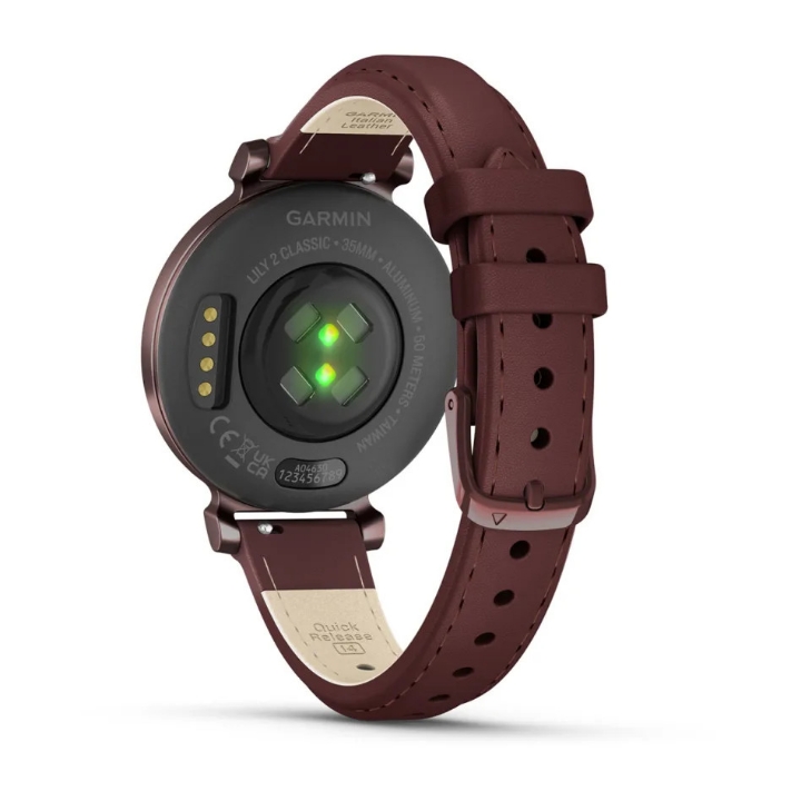 Obrazek Garmin Lily 2 Classic Dark Bronze ze skórzanym paskem w kolorze Mulberry