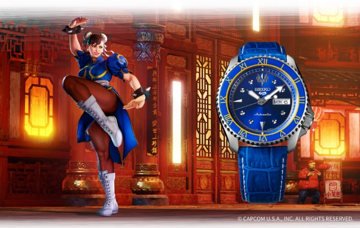 Seiko 5 Sports Street Fighter V Limited Edition CHUN-LI - Blue Jade